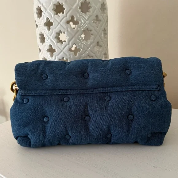 Zara Viral Puffy Denim Chain Bag - Picture 9 of 16